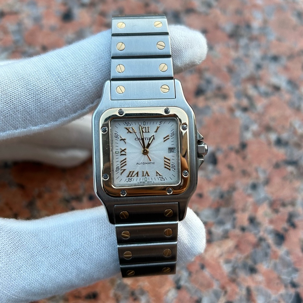 Cartier Santos 29MM Ref 2319 Mellenium Dial Automatic Two-Tone Serviced w/Box
